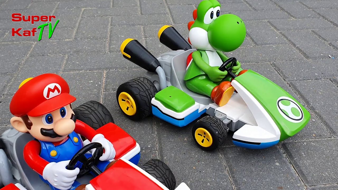 YOSHI KART RC Unboxing & SIDE TO SIDE Test Run with the MARIO KART RC -  Licenced by Nintendo - YouTube