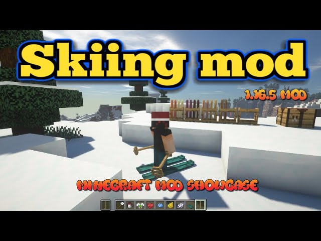 Minecraft 1 18 1 Skiing Mod Youtube