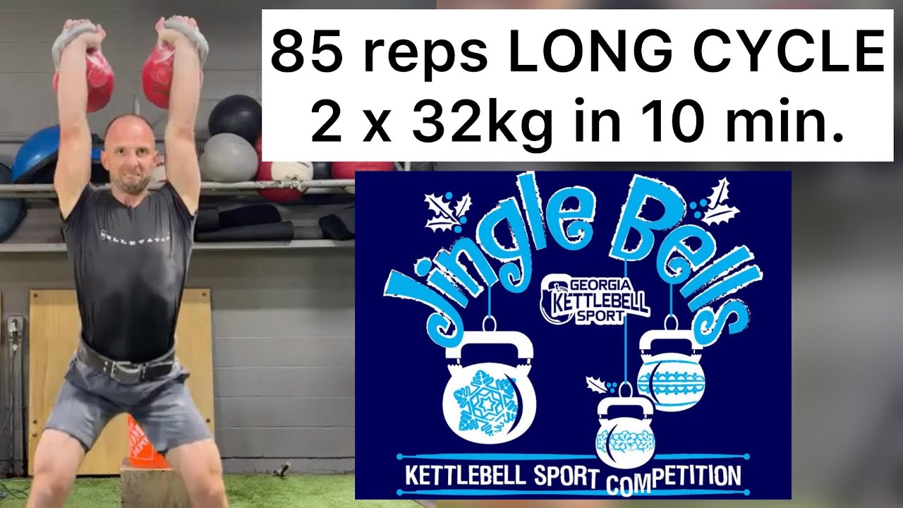 85 reps Long Cycle 2x32kg at Jingle Bells Kettlebell Sport