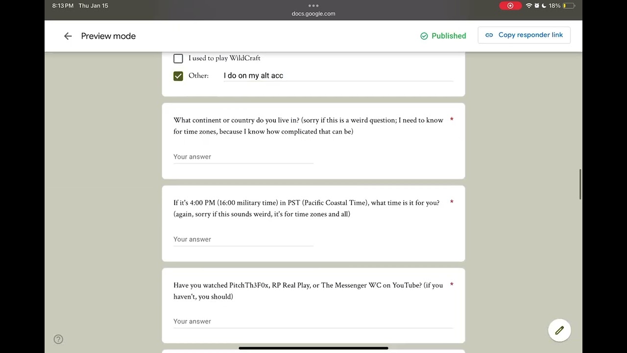 Big Update|Film Crew!|Fill Out The Survey!