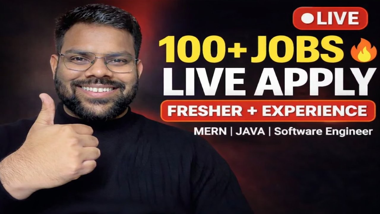 100+ Jobs Live Apply 🔥 | MERN | Java | Software Engineer | Fresher ...