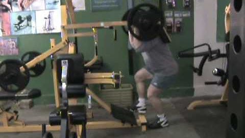 Leverage Squats on the Powertec Multi System at www.samsfitness.com.au