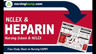 What is Heparin Drip and NCLEX PTT  Nursing KAMP Protamine sulfate 2020