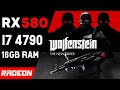 Wolfenstein  The New Order na RX 580 Teste de FPS