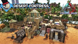 Ark: Crystal Isles - Castle Build No Mods - Desert Fortress (Speed Build)