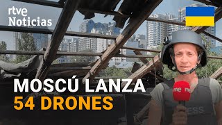 GUERRA UCRANIA: KIEV denuncia el MAYOR ATAQUE con DRONES RUSOS desde el inicio de la invasión | RTVE
