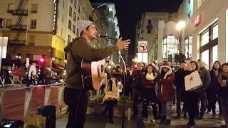 Ave Maria by a street performer in San Francisco Christmas Eve