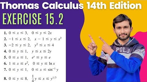 Exercise 15.2 | Question 1-8 | sketch the given region of integration | Thomas Calculus 14th Edition