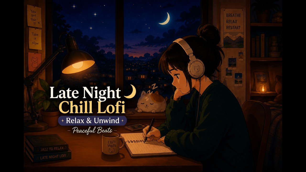 Late Night Chill Lofi 🌙 | Relax & Unwind | Peaceful Beats - YouTube