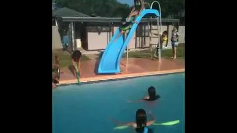 First pool slide