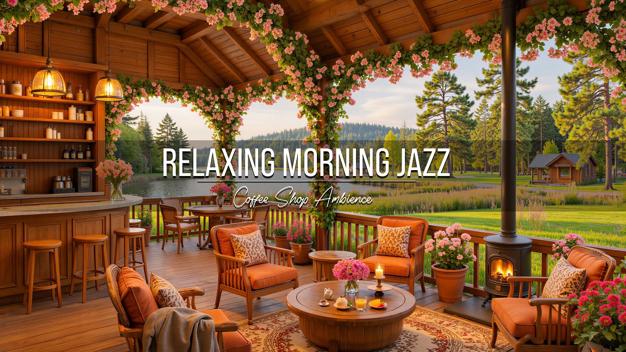 Begin Your Day with Jazz Relaxing Music at Cozy Porch Ambience ☕ Smooth ...