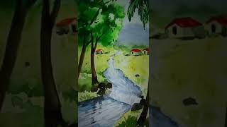 Landscapes ???️?????? | painting art artx drawing epicdrawing roadto1k youtubeshorts shorts