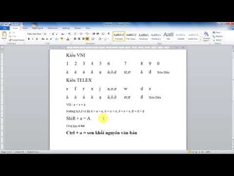 Bảng Đánh Chữ Telex - Hướng Dẫn Gõ Tiếng Việt Kiểu VNI Và Telex