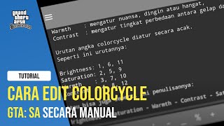 Cara Edit Colorcycle secara Manual