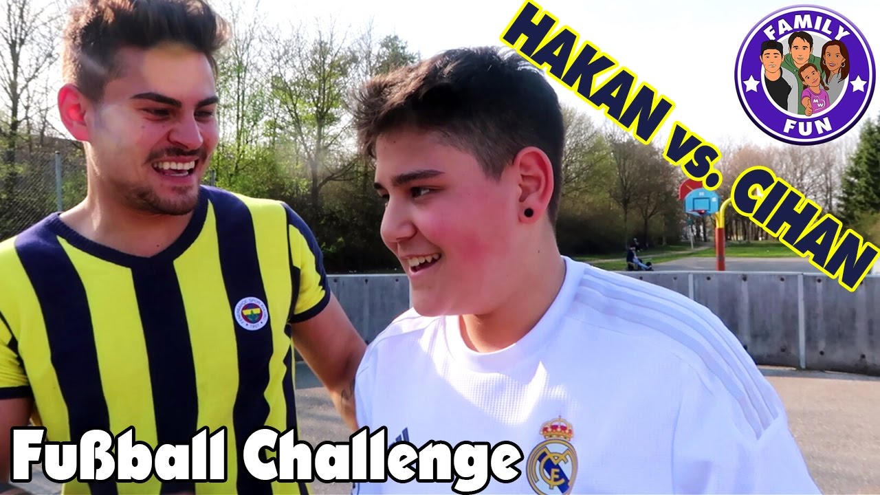 FUßBALL CHALLENGE CIHAN VS. HAKAN | REAL MADRID VS. FENERBAHCE | FAMILY FUN