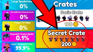 😱OMG!!🔥 NEW SECRET CRATE! I BOUGHT NEW UNITS FOR 100.000 GEMS | Toilet Tower Defense