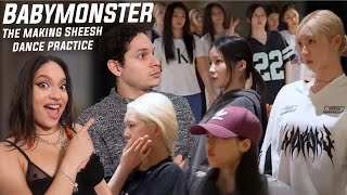 Dance MONSTERS! Waleska & Efra react to BABYMONSTER - 'Sheesh' Dance Practice Behind The Scenes