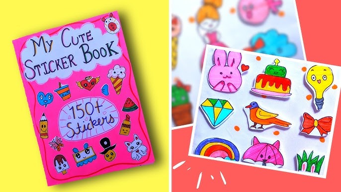 My Handmade sticker book / how to make a sticker book / mini sticker book 