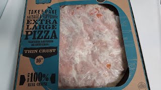 HOWDY FOOD REVIEWS Mama Cozzi's Take & Bake Pepperoni & Sausage Thin Crust Pizza ( Aldi Brand)