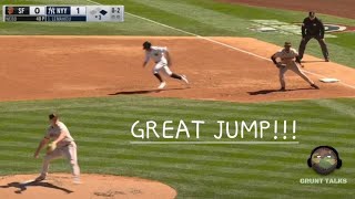Anthony Volpe First At Bat & Stolen Base! Kids Got Wheels!!! Vs Giants