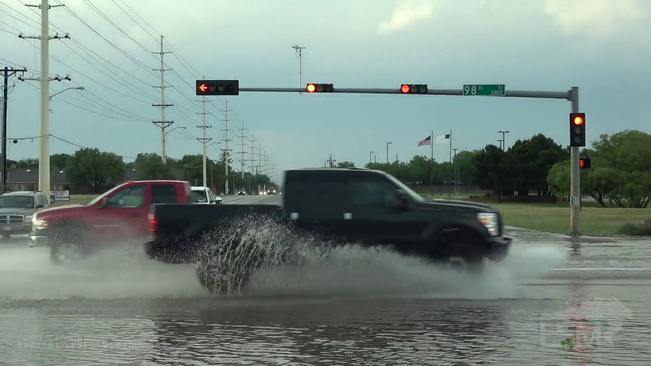 52020 Lubbock, Tx Hail Flash Flooding Severe Storms At Sunset Drone