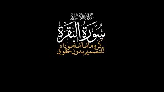 آية الكرسي |ماتيسر من سورة البقرة:القارئ سعد الغامدي كروما شاشة سوداء للتصميم قرآن