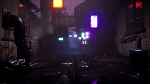 Level art Cyberpunk Unreal engine 4