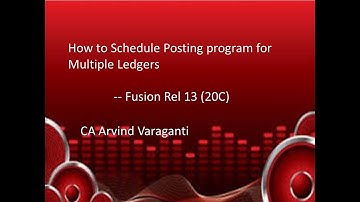 How to schedule Posting program for multiple Ledgers