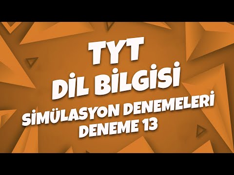 TYT Dil Bilgisi Simülasyon Denemeleri Deneme 13