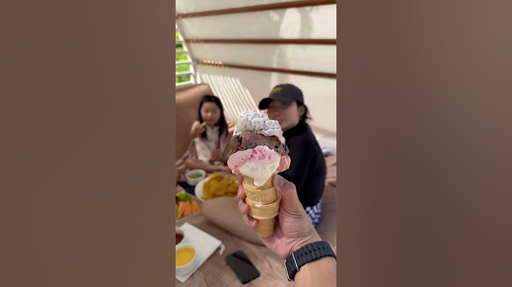 Eating her ice cream, then surprising her with (1)