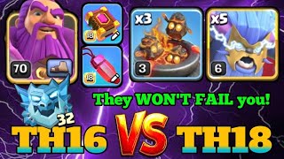 E32 Th16 vs Th18: NEW Spam Attack To ABUSE | GW walk + 3X Furnace + 5X Super Yeti (Clash Of Clans 