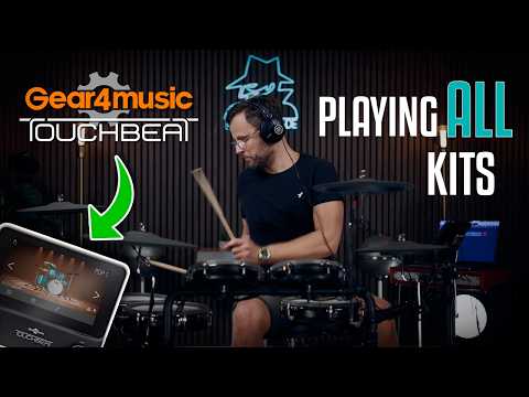 Gear4Music Touchbeat + e-drums playing ALL kits sound demo
