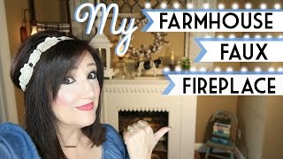 In this video, I take you behind the scenes to see how I created my cozy Farmhouse look with my Faux Fireplace. Check out the links 