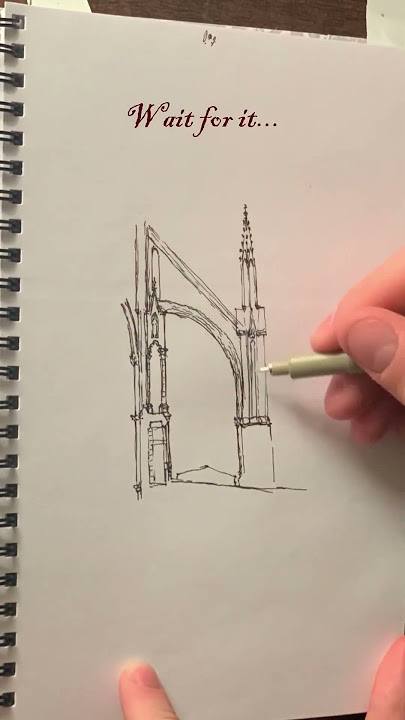 Architecture Detail Sketch! #architecture #drawing #shorts #sketch #flyingbuttress #viral #gothic