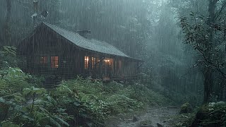 Sleep Deeper With Heavy Rain In The Forest | Natural Sounds for Sleeping and Studying | ASMR Sleep