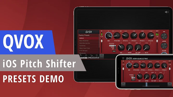 Eventide QVox Pitch Shifting Plug-in for iOS AUv3 - Presets Demo