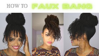 Faux Curly BAYANGS :: CLIP-IN BANG AND MESSY BUN PROTECTIVE STYLE