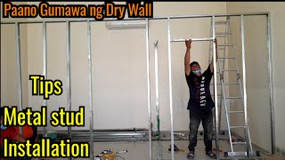 Metal Stud installation Fiber Cement board HARDIFLIX. DIY Dry Wall. Paano Gumawa ng Dry Wall.