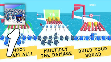 Shoot Them All: Crowd City Gameplay Walkthrough #1 - Level 1 ~ 12 (Android, IOS)