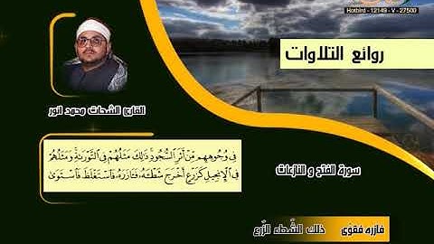 الشحات محمد أنور ـ سورة الفتح والنازعات