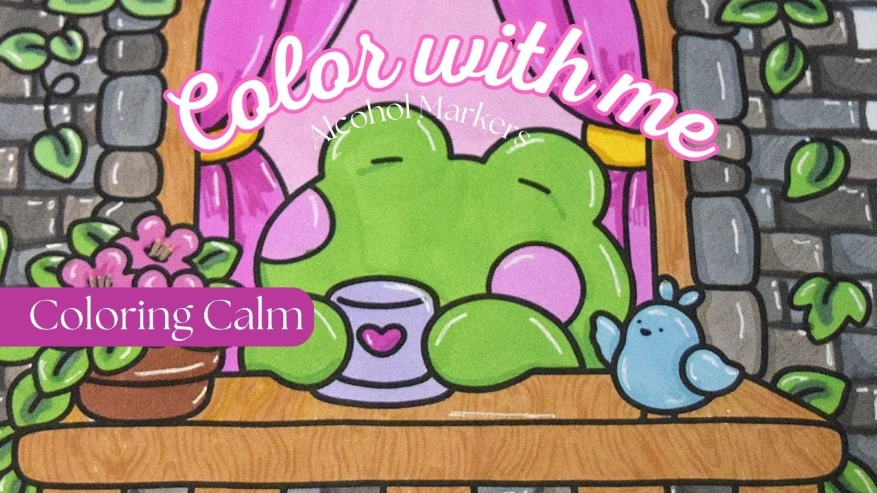 Colorea conmigo una página de Comfy Days | Coloring Calm  #adultcoloring