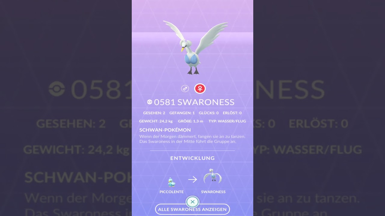 Pokedex: Pokemon GO-Piccolente & Swaroness