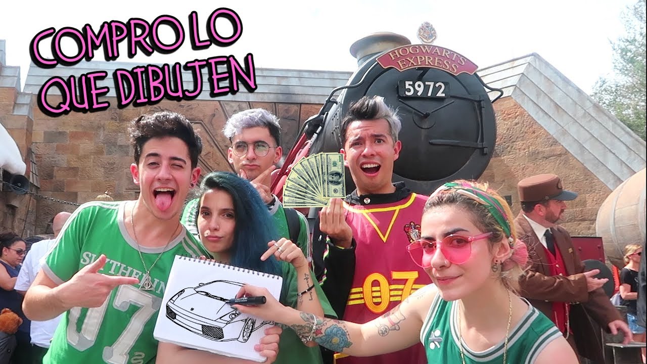 vlogs in spanish Le Compro a Youtubers lo que Sea que Dibujen y Conocí a los Actores de Harry Potter - VLOG #91
