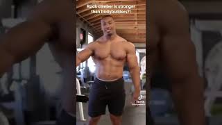 Strength of a rock climber