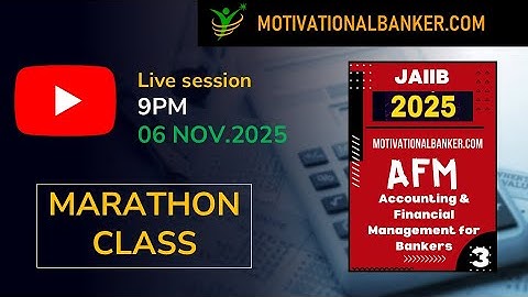 🔴JAIIB- AFM Live Class -06 NOV. 2025 @9 PM