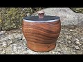 Making a wooden jar  walnut iron and bronze