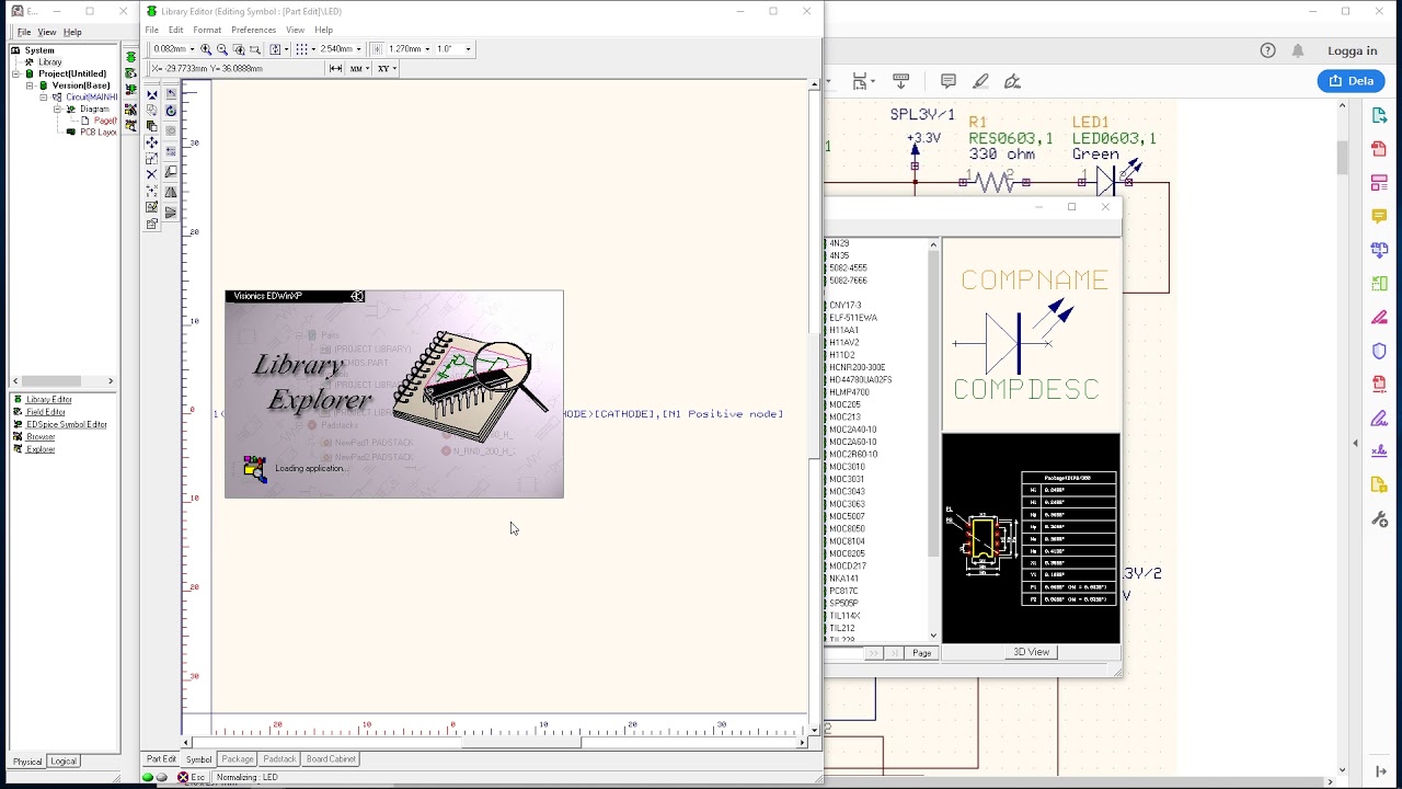 How to create new library in EDWinXP LED0603 Part 4 - YouTube