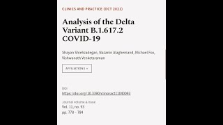 Analysis of the Delta Variant B.1.617.2 COVID-19 | RTCL.TV