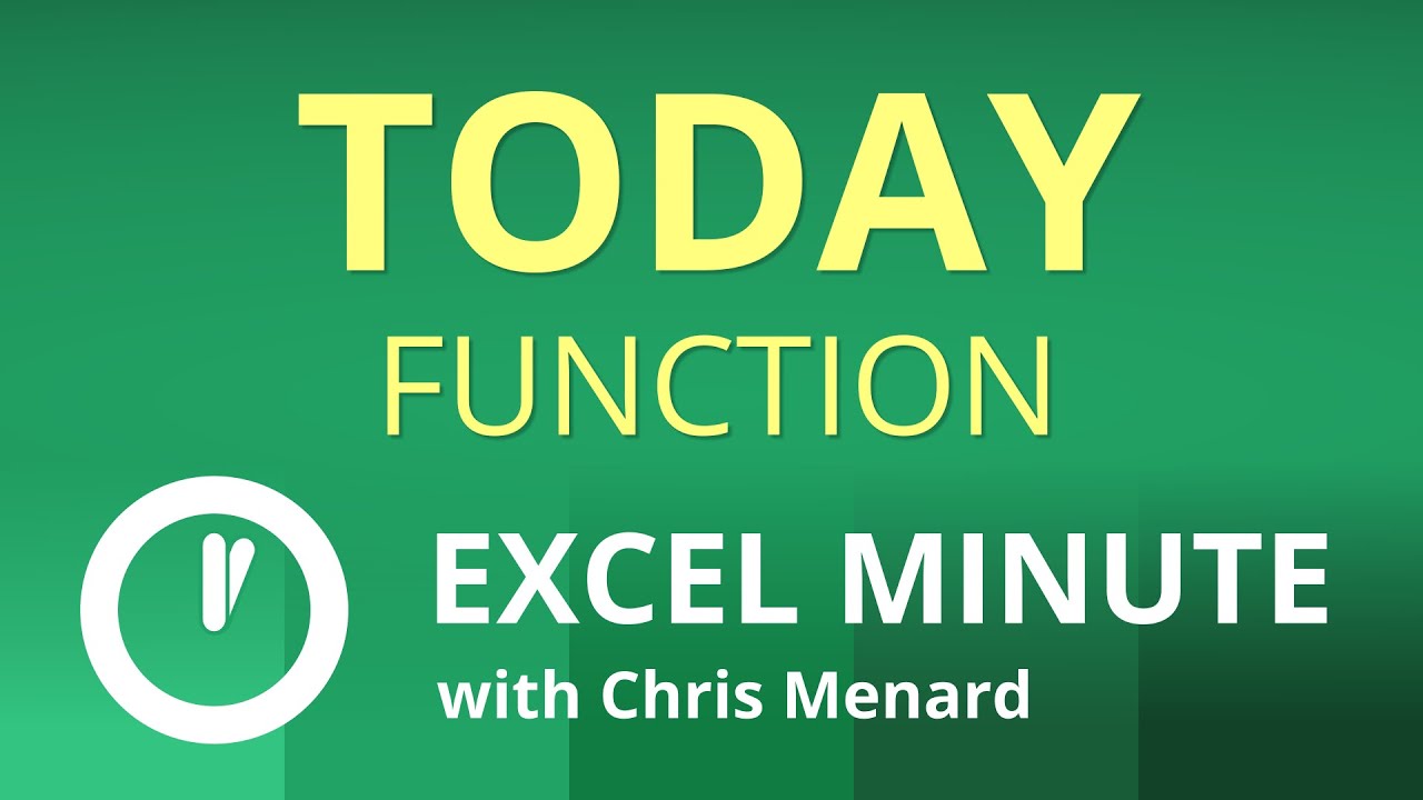 Excel TODAY Function | Excel One Minute Quick Reference