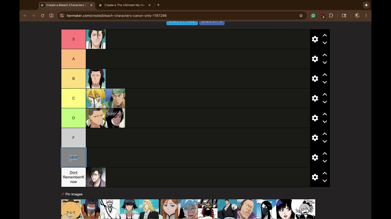 Bleach Character Tier List